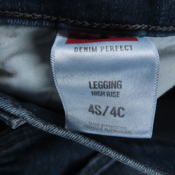 Express Womens Jeans Size 4s Legging High Rise Denim Perfect Medium Wash Blue - Picture 3 of 10